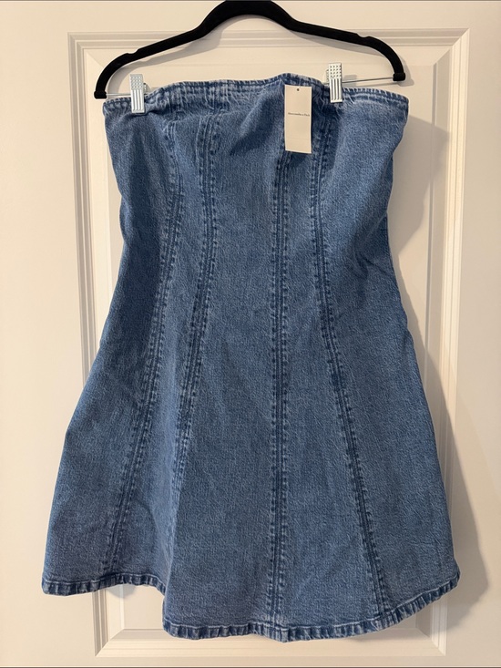 Abercrombie & Fitch Dresses & Skirts - Abercrombie & Fitch Strapless Denim Mini Dress - Light Blue